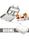 800ml Bento Box for Kids - Bento Lunch Box with 5 Compartments Kids Lunch Box Containers Ideal Portion Sizes for Ages 3 to 7 Leak-Proof BPA-Free Food-Safe Materials Dishwasher Safe (Grey 800ML)