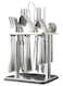 Stainless Steel Cutlery Set, 24-Piece Tableware with Space-Saving Stand, 6-Person Flatware Set Includes Steak Knives &amp; Spoons, Dishwasher Safe for Home, Kitchen &amp; Restaurants