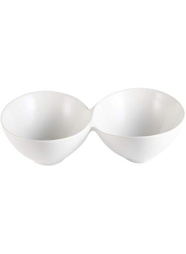 Verona 2 Oval Connected Dish - White