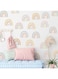 Azonee Rainbow Wall Decor, 6 Sheets Rainbow Peel and Stick Wall Decals, Boho Wall Decal, for Girls Bedroom, Kids Room, Nursery Decor, Classroom Wall Decor