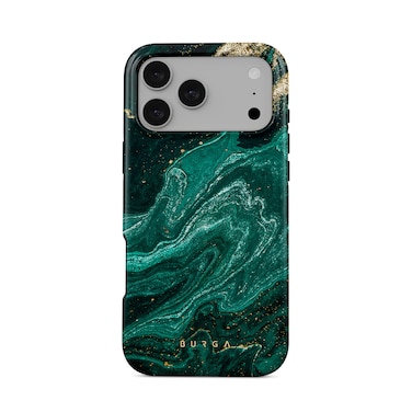 جراب Burga iPhone 17 Pro Max Emerald Pool Premium متوافق مع غلاف صلب مزدوج الطبقات هجين + حماية من السيليكون - غطاء محمول مقاوم للخدش والصدمات