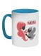 I Love You Mom Printed Coffee Mug Blue/Red/Grey