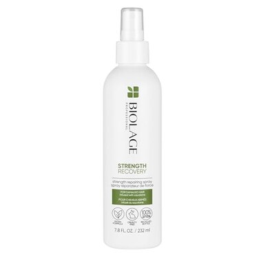 Biolage Strength Recovery Repairing Leave-In Treatment Spray, Heat Protectant &amp; Detangler, For All Damaged Hair Types, Replaces Keratin Dose &amp; Fiber Strong, Vegan, Cruelty-Free, 7.8 Fl. Oz.