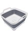 Collapsible Dish Basin with Drain Plug, Space Saving Outdoor Multiuse Foldable Sink Tub, Dishpan, Kitchen Storage Tray for Camping, Vegetable Washing