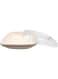 SNH ECO Friendly Bagasse Rectangular Beige Bowls 32 Oz With Lid - Restaurant Carryout Lunch Meal Takeout Storage Food Service - 25 Pieces.