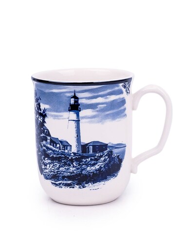 Lighthouse Blue 370ml Ceramic Mug