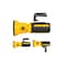 LED Spotlight Torch with 180&deg; Rotating Head, Foldable Stand, Dual Control Buttons, Yellow and Black