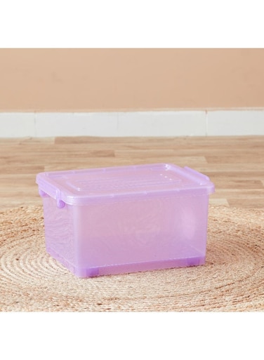 Box Rolling Storage Box with Wheels and Lid 15 Liter