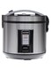 Geepas 1.8L Stainless Steel Rice Cooker- GRC4330  700W, Non-Stick Inner Pot   Cook/Steam/Keep Warm Functions, Make Rice and Steam Healthy Vegetables   2-Year Warranty