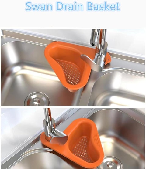 Kitchen Sink Drain Basket Storage Drainer Holder Strainer Rack Vegetable Food Garbage Draining Shelf Organization 1 PCS