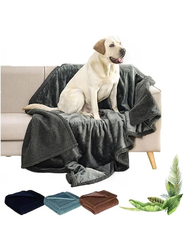 GIONAR Loveblanket - The Waterproof Blanket, Love-Blanket for Sofa Bed Couch Sofa, Waterproof Pet Blanket for Dog Cat, Waterproof Fleece Pet Blanket, Waterproof Dog Bed Cover (Gray,S)