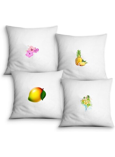 BonaBasics, 4 Pieces Decorative Pillow Cover,standard cushion,printed  45x45 cm  100% Polyester, designed and manufactured in Turkey