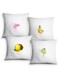 BonaBasics, 4 Pieces Decorative Pillow Cover,standard cushion,printed  45x45 cm  100% Polyester, designed and manufactured in Turkey