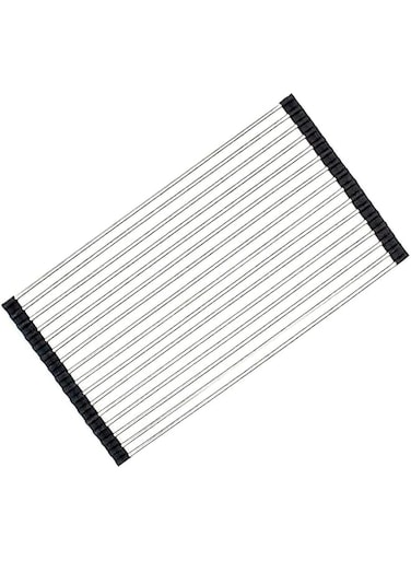 Tazweeq Roll up Dish Drying Rack Over The Sink Kitchen Portable Drainer Foldable for Kitchenware Tableware, Cups, Fruits and Vegetables