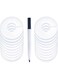 SYOSI Clothing Rack Size Dividers, Wardrobe Round Hangers Label Closet Dividers with One Marker Pen, for Clothes Organization, White, 20 Pcs