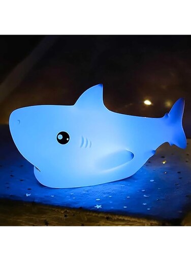 Tazweeq Cute Shark Night Lights, Shark Lights Boys Girls Christmas Gifts Night Lights, Children Teenagers Room Decoration, Silicone Animal Night Lights (Shark)