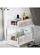 ECVV Under Sink Organizers and Storage, 2 Tier Sliding Shelves for Kitchen Bathroom Countertop, Under Cabinet Organizers with Pull Out Drawers White