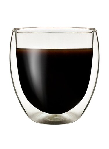 Resistant Double Wall Glass Cup Clear