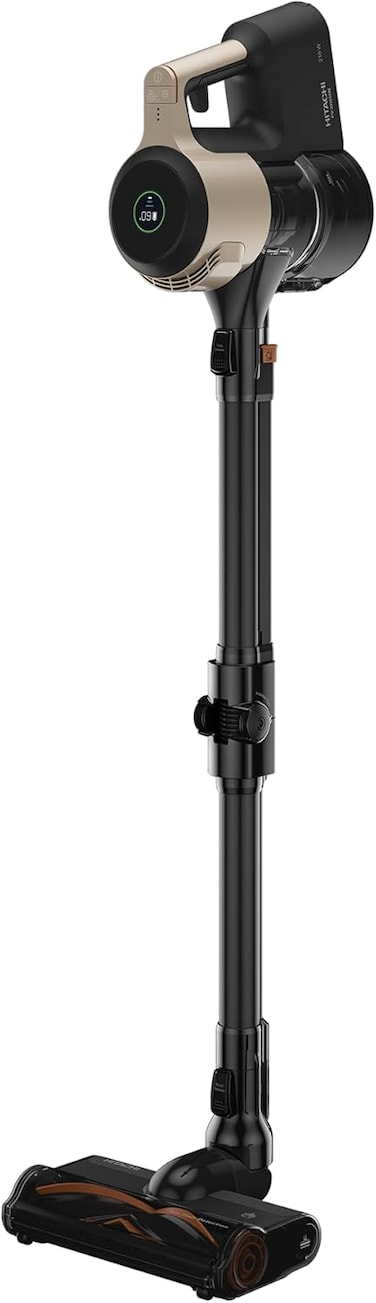 Hitachi Powerful Cordless Vacuum Cleaner, 2-In-1 Upright Stick &amp; Handheld Vacuum With 28.8V Li-ion Battery, 210W High Suction, 60 Minutes Run Time With Auto Floor Detection, Digital Display, PVXH850M