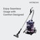 Hitachi Drum Vacuum Cleaner 2100 Watts, 18L Tank Dust Capacity, Aero Power Brush To Clean Efficiently, Metal Pipe, Dusting Brush &amp; Crevice Nozzle, Washable Filter, Best For Home &amp; Office, CV955NBLGCM