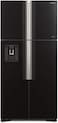Hitachi 760L Gross Side By Side 4 Doors Premium Refrigerator, RW760PUK74GBK,10 Year Warranty on Inverter Compressor, French Door,No Frost Fridge, Dual Fan Cooling, Movable Twist Ice Tray, Glass Black