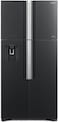 Hitachi 760L Gross, Net 540L,Side By Side 4 Doors Premium Refrigerator,10 Year Warranty On Inverter Compressor,No Frost Fridge,Dual Fan Cooling,Movable Twist Ice Tray,Glass Grey-RW760PUK74GGR