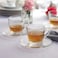 Ocean Kenya Espresso Saucer Set, 4 1/4 Inch (Item P01672) - Pack of 6   Premium Crystal-Clear Glass Mini Saucers   Elegant Replacement Glass Coaster Set for Small Espresso Cups by Ocean