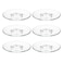 Ocean Kenya Espresso Saucer Set, 4 1/4 Inch (Item P01672) - Pack of 6   Premium Crystal-Clear Glass Mini Saucers   Elegant Replacement Glass Coaster Set for Small Espresso Cups by Ocean