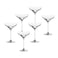 OCEAN The Palette Martini Glass - 220ml (Set of 6) - Elegant Stemware for Classic &amp; Modern Cocktails, 533C07