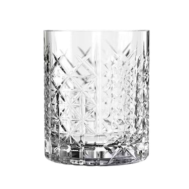 لوكاريس أوبولينس كين زجاج مزدوج قديم الطراز / صخري - 350 مل (طقم من 6) - كريستال فاخر للويسكي والكوكتيلات والمشروبات الروحية LP26DR12