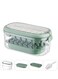 4PCS Ice Cube Tray with Lid and Bin 54 Compartments Ice Cube Trays With Ice Scoop Airtight Anti-BPA Ice Cube Molds BPA Free Stackable Spill-Proof DIY Ice Cube Molds Green