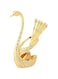 KASTWAVE Coffee Spoon Kit with Zinc Alloy Swan Shape Holder and 6 Piece Stainless Steel Coffee Spoon Food Spoon Set for Cake Salad Cocktail Dessert Marshmallow (Gold)