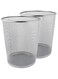 Greenco Small Trash Cans for Home or Office, 2-Pack, 6 Gallon Silver Mesh Round Trash Cans, Lightweight, Sturdy for Under Desk, Kitchen, Bedroom, Den, or Recycling Can
