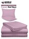 3 Piece Luxury Pink Striped Bed Sheet Set with 1 Flat Sheet and 2 Pillowcases for Hotel and Home Crafted from Ultra Soft and Breathable Cotton for Year-Round Comfort, (Single/Double)