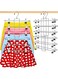DONDONKA 2 Pack Pants-Hangers-Space-Saving with Clips,6 Tier Closet-Organizer-Pants-Hangers Closet-Organizer-Storage Jeans Skirts Hangers,Dorm Room Essentials for College Students Girls Boys