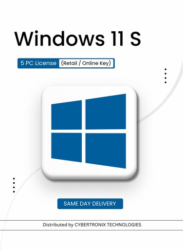 Microsoft Windows 11 S   5 PC License (Retail / Online Key)   SAME DAY DELIVERY