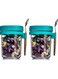 Overnight Oats Jars with Lid and Spoon, 2PCS 350ml Large Capacity Airtight Oatmeal Container with Measurement Marks, Wide Mouth Portable Jars Breakfast Container for Salads Yogurt Cereal Milk