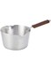 Aluminium Wooden Handle Milk Pan, 20.5Cm Silver/Brown 9.6x41.8x18.4cm