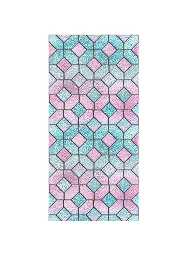 HEALLILY Window Privacy Film European Style Privacy Glass Window Sticker Frosted 3D Shading Sticker Glass Window Vinyl for Office Home Bathroom Use Pink