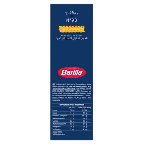 Barilla Fusilli Pasta, 500g