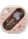Homb&auml;de Bento Lunch Box. Cute patterns increase appetite. Three compartments and tableware separate food and vegetables, ensuring no cross contamination. (Pink Melody)