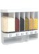 Dubai Gallery Multi Compartment Wall Mounted Dry Food Dispenser Clear/White 23.5X39X16.6Centimeter