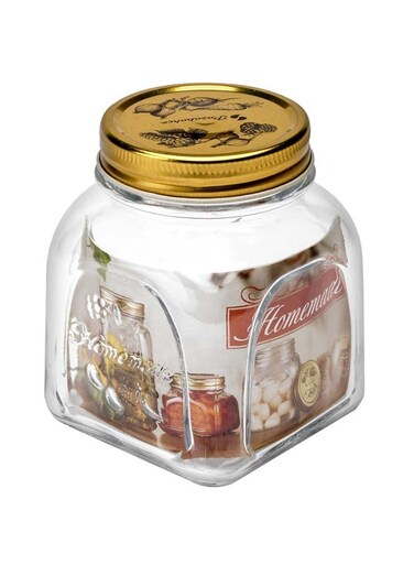 Premium Jar Clear/Gold 0.5Liters