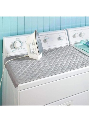 IIEPECA Portable Ironing Mat Blanket Ironing Board Replacement, Iron Board Alternative Heat Resistant Pad Iron Pad Cover Grey 33"X 18