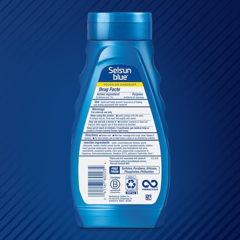 Selsun Blue Itchy Dry Scalp Anti-Dandruff Shampoo, 11 Fl. Oz, Extra-Hydrating Formula, Pyrithione Zinc 1%