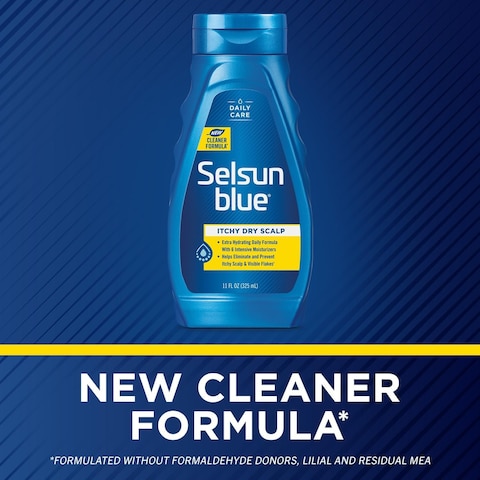 Selsun Blue Itchy Dry Scalp Anti-Dandruff Shampoo, 11 Fl. Oz, Extra-Hydrating Formula, Pyrithione Zinc 1%
