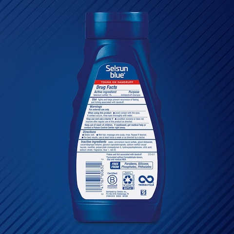 Selsun Blue Medicated Anti-Dandruff Shampoo With Menthol, 11 Fl. Oz., Maximum Strength, Selenium Sulfide 1%
