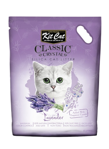 Kit Cat Classic Crystal Cat Litter &ndash; Lavender (5 Litres)