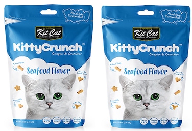 pack of 2 Kit Cat Kitty Crunch Seafood Flavor 60g