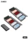 2 Pcs Under Bed Storage Bag, Foldable Underbed Storage bag with 5 Clear Windows,Clothes Storage Bag Organizer with Zipper and Handle&iuml;&frac14;&OElig;for Clothing, Shoes, Blankets, Sweaters, Toys,97*33*15cm&iuml;&frac14;&OElig;Grey